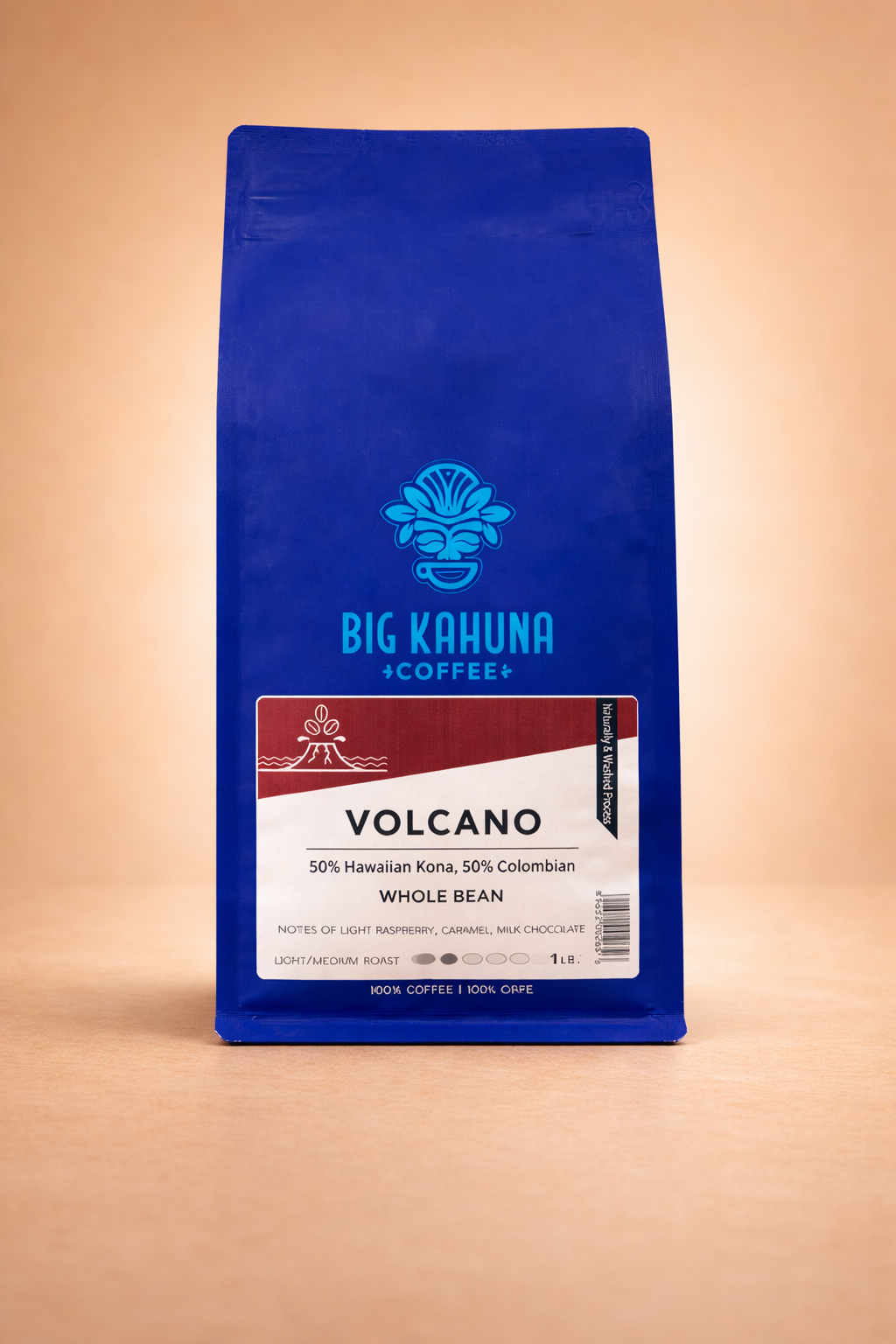 BKC - VOLCANO - 50% Kona 50% Colombian Premium Whole Bean Coffee