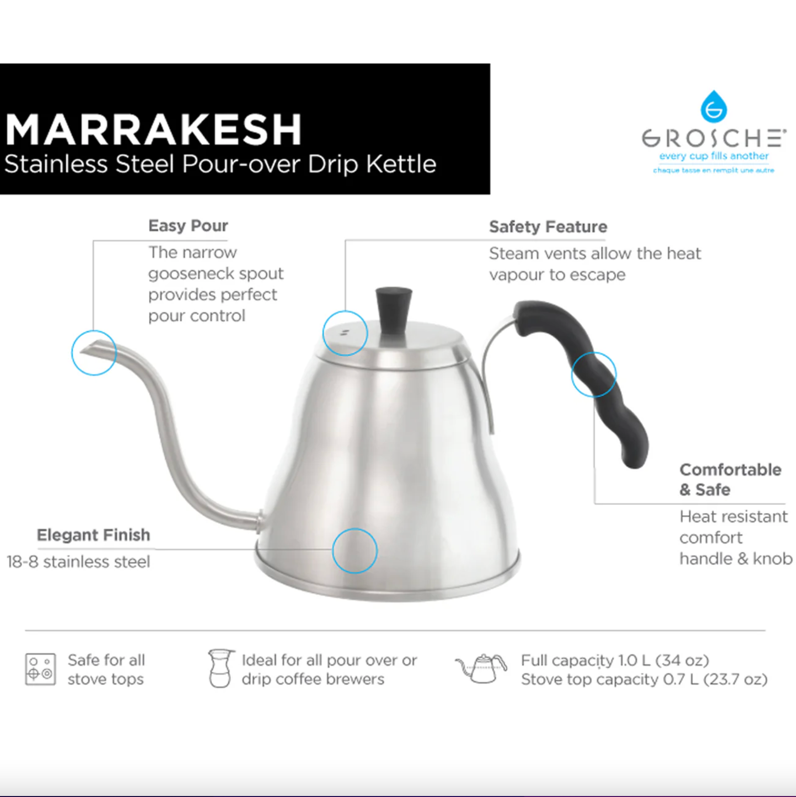 Pour Over Stovetop Kettle