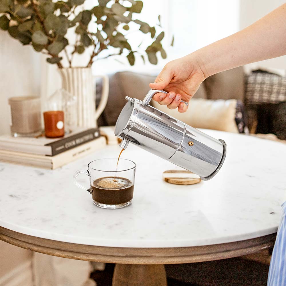 STELLA AROMA LUXURY STOVETOP ESPRESSO MAKER - 4 Cup / 7.9 fl.oz