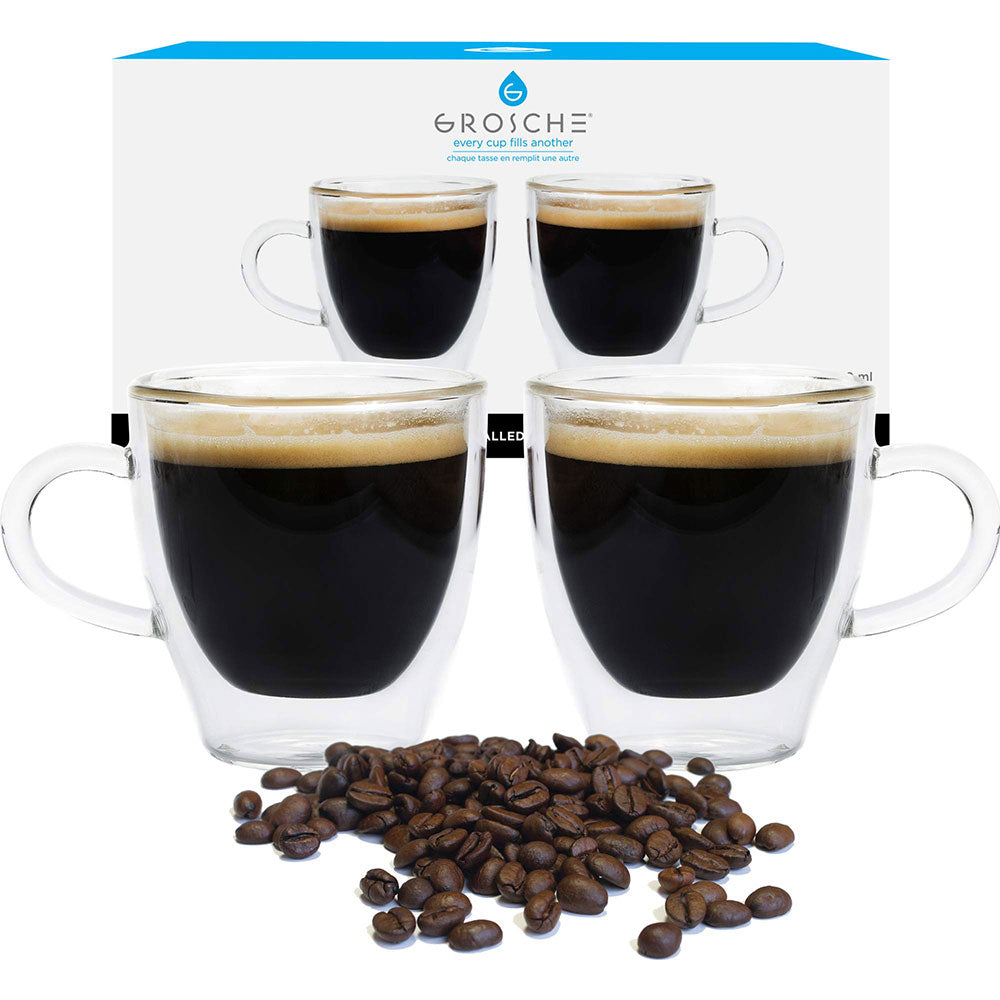 Double Wall Espresso Glass Cups 140ml